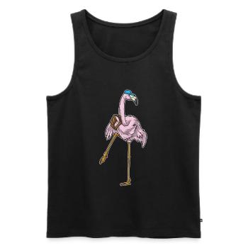 Flamingo Baseball Gant de baseball - Débardeur bio Premium Homme - noir - Devant - Michal (187cm)