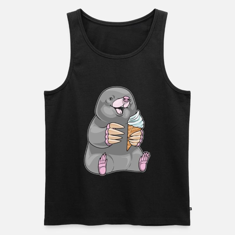 Maulwurf Waffeleis - Männer Premium Bio Tank Top - Schwarz