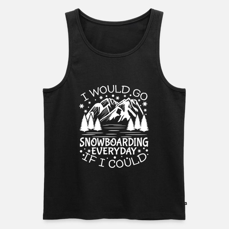 Snowboarding Everyday - Männer Premium Bio Tank Top - Schwarz