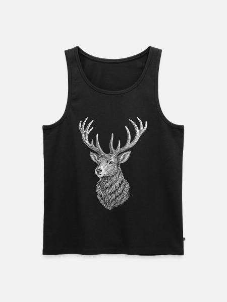 Deer - Men's Premium Organic Tank Top - black