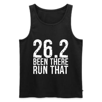 26 waren dort gelaufen, dass - Männer Premium Bio Tank Top - Schwarz - Vorne - AI Model Male 178 light (178cm)