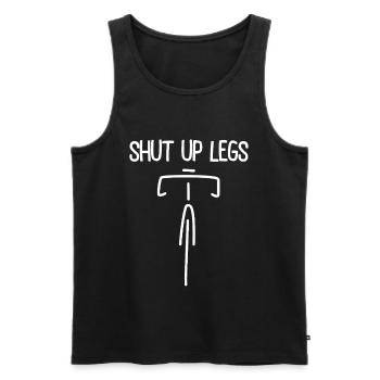 Fixie - Cyclisme - Vélo de route - Shut up Legs - Débardeur bio Premium Homme - noir - Devant - Michal (187cm)