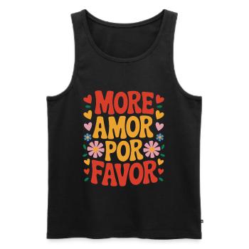 Plus d’articles pour Favor Love Spanish Valentine Day - Débardeur bio Premium Homme - noir - Devant - AI Model Male 178 light (178cm)