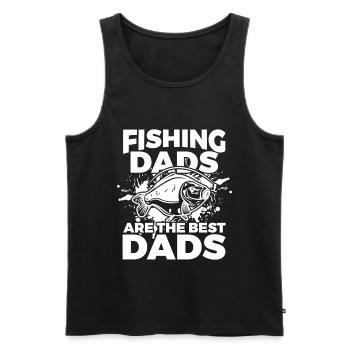 Fishing fathers are the best fathers - Men's Premium Organic Tank Top - black - Front - Michal (187cm)