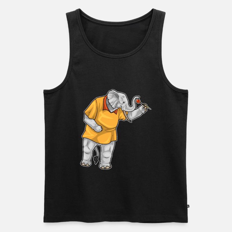 Fléchette éléphant Fléchette - Débardeur bio Premium Homme - noir
