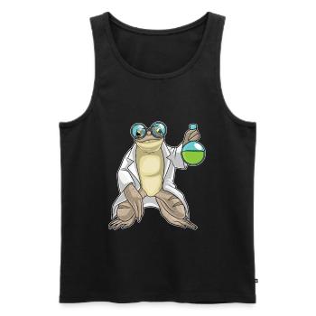 Frosch Wissenschaftler Reagenzglas Labor - Männer Premium Bio Tank Top - Schwarz - Vorne - Michal (187cm)