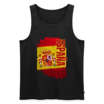 Vertikale Spanien-Flagge, ich liebe Spanien - Männer Premium Bio Tank Top - Schwarz - Vorne - AI Model Male 178 light (178cm)