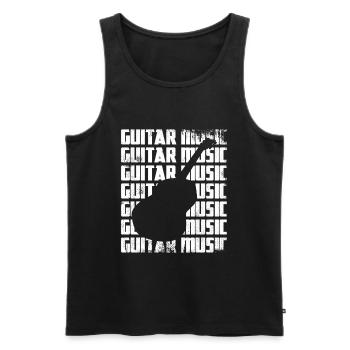 Funny guitar music - Men's Premium Organic Tank Top - black - Front - Michal (187cm)