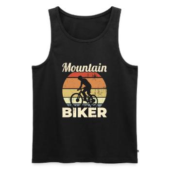 VTT vintage - Débardeur bio Premium Homme - noir - Devant - Michal (187cm)