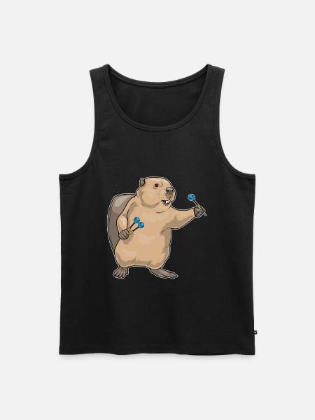 Beaver Dart Dart - Men's Premium Organic Tank Top - black