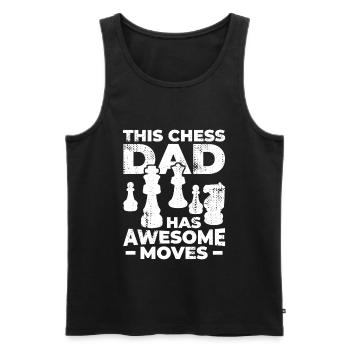 Chess Father - Men's Premium Organic Tank Top - black - Front - Michal (187cm)