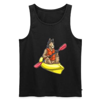Pferd kleines Boot - Männer Premium Bio Tank Top - Schwarz - Vorne - Michal (187cm)