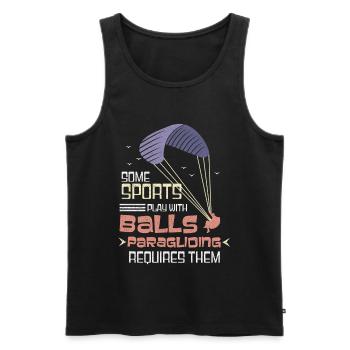 Mut zum Flug - Männer Premium Bio Tank Top - Schwarz - Vorne - AI Model Male 178 light (178cm)