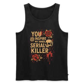Inner Serial Killer Inspired - Men's Premium Organic Tank Top - black - Front - Michal (187cm)