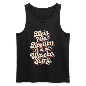 70s Costume Is In The Lingerie 70s Party 70s - Men's Premium Organic Tank Top - black - Front - AI Model Male 178 light (178cm)