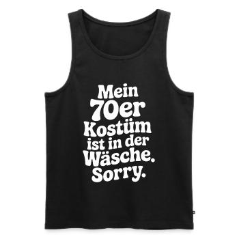 70s Costume Is In The Lingerie 70s Party 70s - Men's Premium Organic Tank Top - black - Front - Michal (187cm)