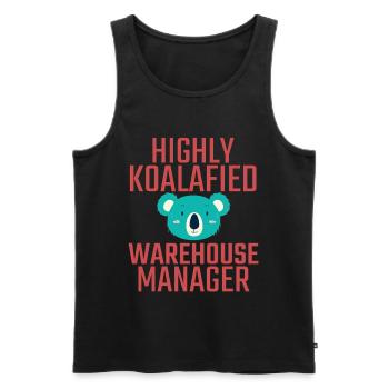 Warehouse Manager Koalafied - Männer Premium Bio Tank Top - Schwarz - Vorne - AI Model Male 178 light (178cm)