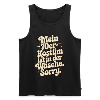 70s Costume Is In The Lingerie 70s Party 70s - Men's Premium Organic Tank Top - black - Front - AI Model Male 178 light (178cm)