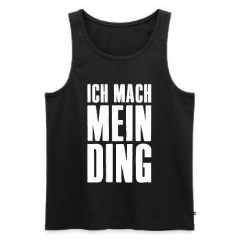 I'll do my thing! Online Business Affiliate - Men's Premium Organic Tank Top - black - Front - AI Model Male 178 light (178cm)