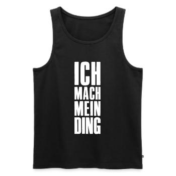 I'll do my thing! Online Business Affiliate - Men's Premium Organic Tank Top - black - Front - AI Model Male 178 light (178cm)