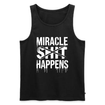 Miracle Shift Happen Motivational Design - Men's Premium Organic Tank Top - black - Front - AI Model Male 178 light (178cm)