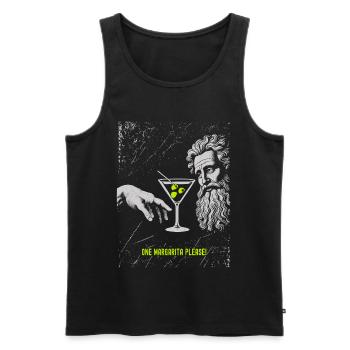 Klassisches Genie Margarita Design - Männer Premium Bio Tank Top - Schwarz - Vorne - AI Model Male 178 light (178cm)