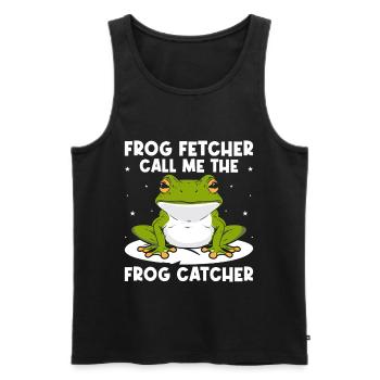Frog Catcher Frog Fetcher Call Me Frog - Männer Premium Bio Tank Top - Schwarz - Vorne - AI Model Male 178 light (178cm)