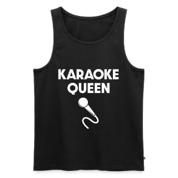 Karaoke Queen Microphone - Men's Premium Organic Tank Top - black - Front - AI Model Male 178 light (178cm)