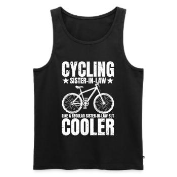 Cycling Sister-in-law Bike Rider Cyclist Sister - Männer Premium Bio Tank Top - Schwarz - Vorne - AI Model Male 178 light (178cm)