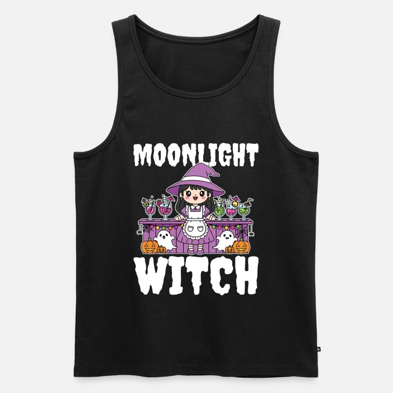 MOONLIGHT WITCH - WITCH HALLOWEEN - Männer Premium Bio Tank Top - Schwarz