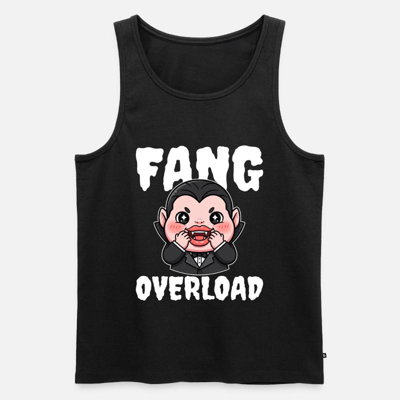 FANG_OVERLOAD - Männer Premium Bio Tank Top - Schwarz