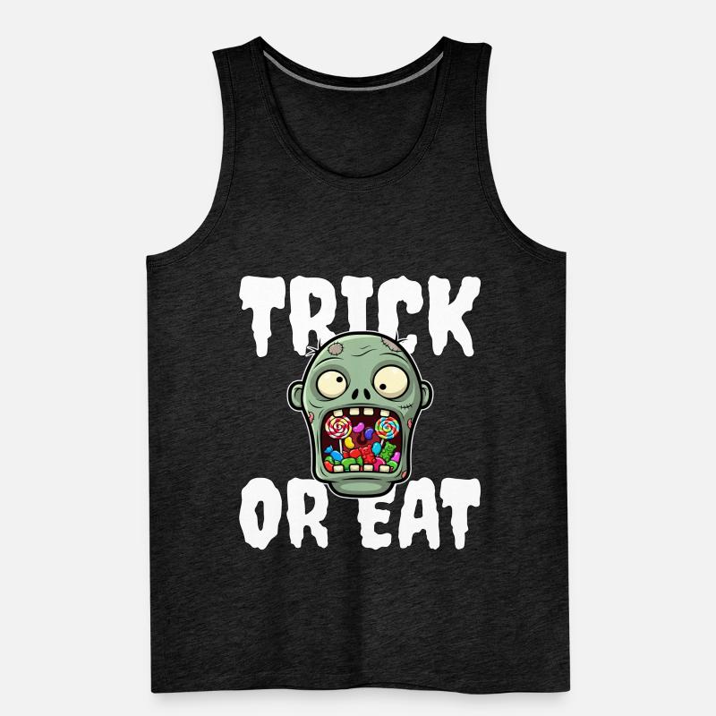 SÜSSES ODER ESSEN - ZOMBIE HALLOWEEN Männer Premium Bio Tank Top
