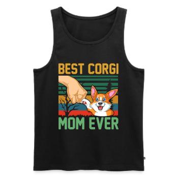 Best Corgi Mom Ever – Mother’s Day Special - Men's Premium Organic Tank Top - black - Front - Michal (187cm)