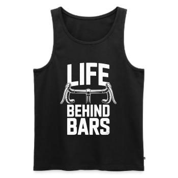 Lebensstil Fahrrad Grafik - Männer Premium Bio Tank Top - Schwarz - Vorne - Michal (187cm)