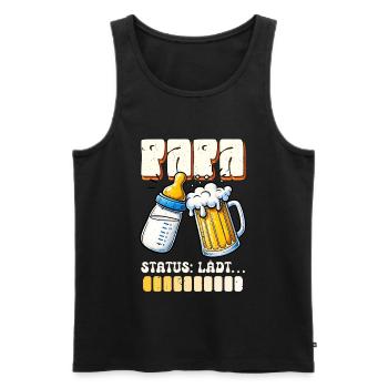 Expectant father DAD STATUS LOADING Funny - Men's Premium Organic Tank Top - black - Front - AI Model Male 178 light (178cm)