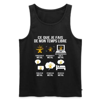 Was ich in meiner Freizeit mache Schmiede und Amboss - Männer Premium Bio Tank Top - Schwarz - Vorne - AI Model Male 178 light (178cm)