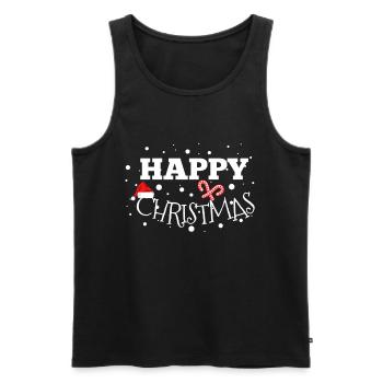 Happy Christmas Gift Idea - Men's Premium Organic Tank Top - black - Front - Michal (187cm)
