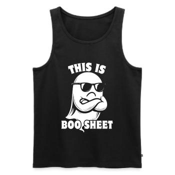 Halloween Ghost - This is Boo Sheet - Men's Premium Organic Tank Top - black - Front - Michal (187cm)