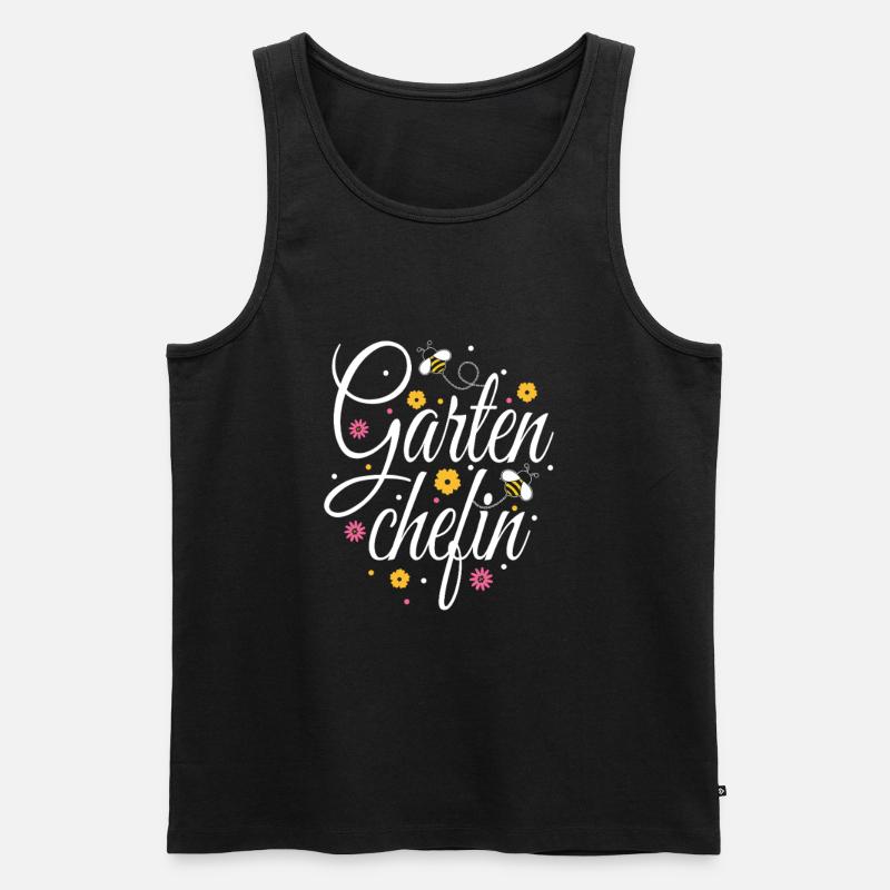 Gärtnerin Gartenchefin  - Männer Premium Bio Tank Top - Schwarz