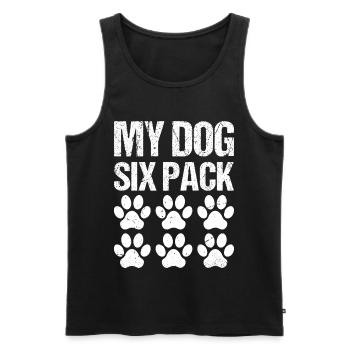 Mon chien pack de six - Débardeur bio Premium Homme - noir - Devant - AI Model Male 178 light (178cm)