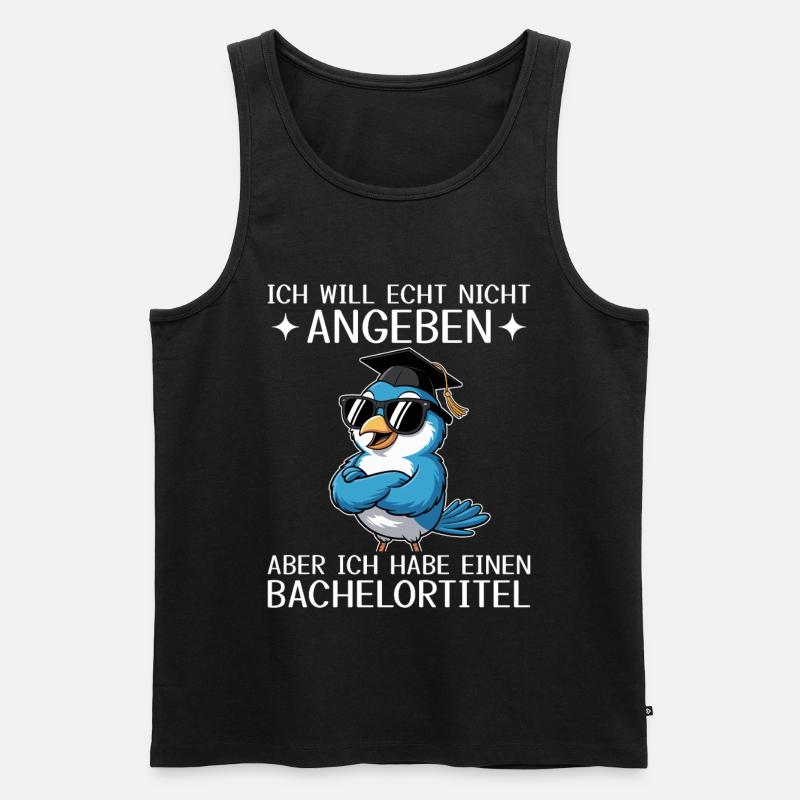Bachelor Abschluss geschafft - Bachelortitel - Männer Premium Bio Tank Top - Schwarz