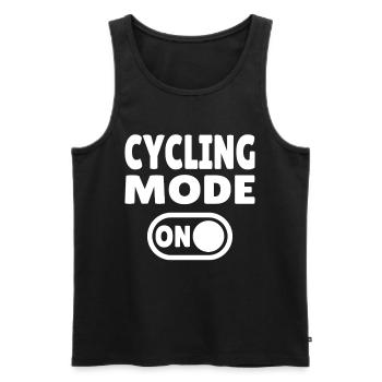 Mode cyclisme activé Cyclisme - Débardeur bio Premium Homme - noir - Devant - AI Model Male 178 light (178cm)