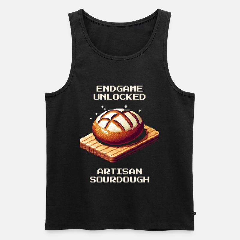 Endgame freigeschaltet | Sauerteig Handwerk - Männer Premium Bio Tank Top - Schwarz