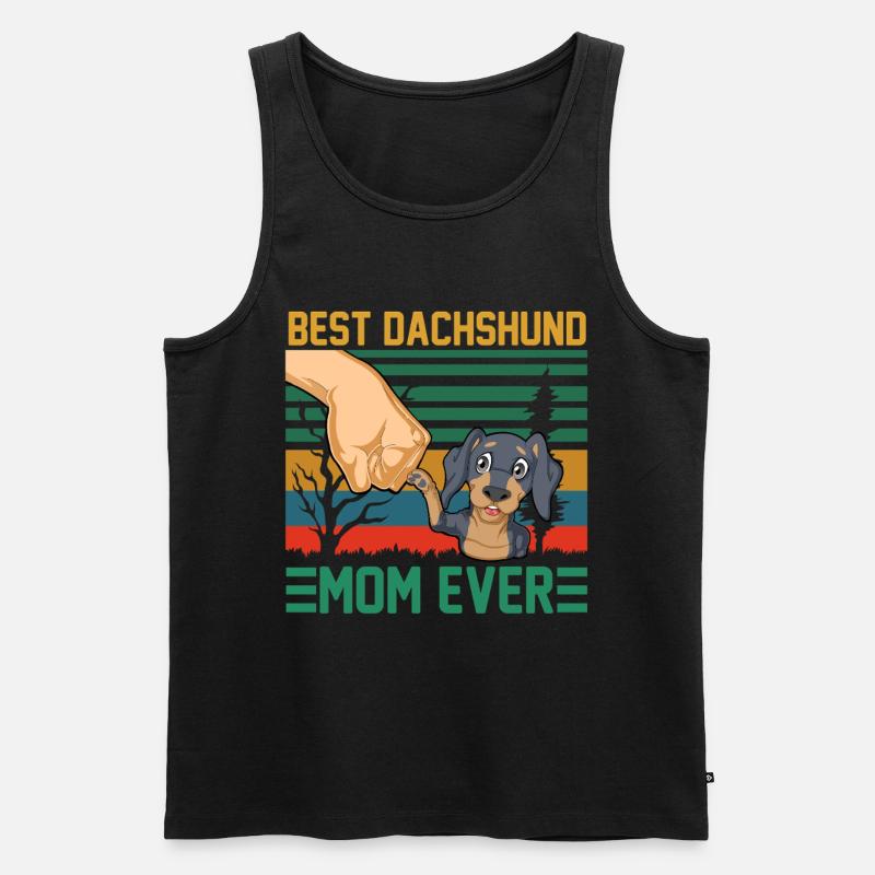 Beste Dackelmutter aller Zeiten - Männer Premium Bio Tank Top - Schwarz