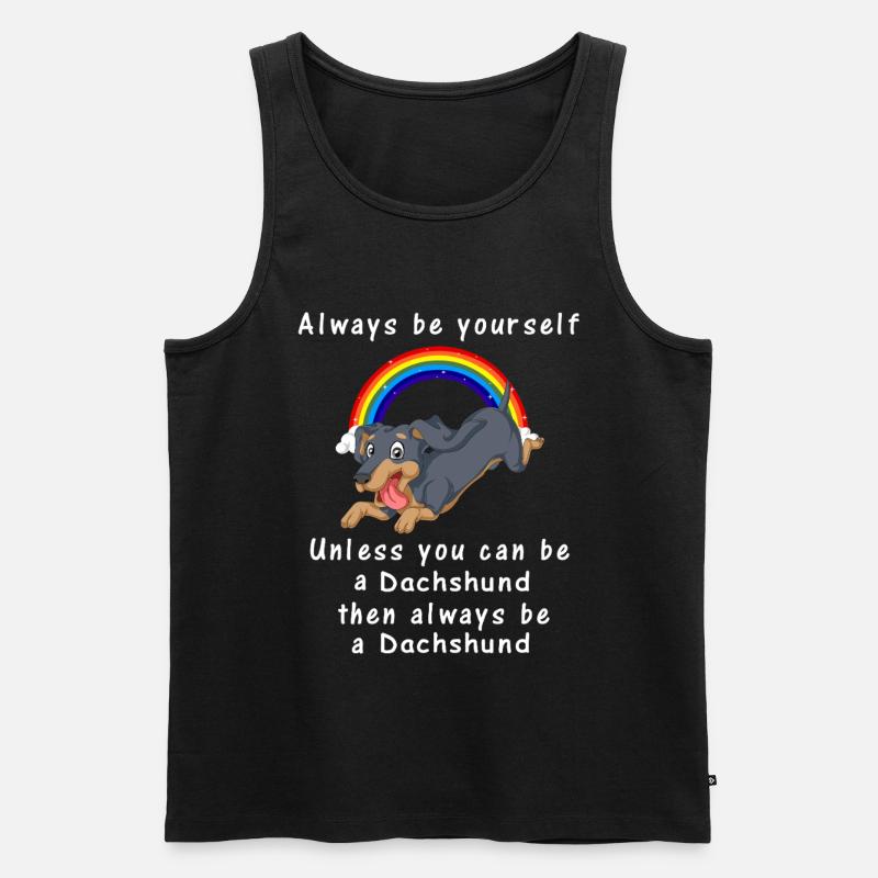 Dackel - Männer Premium Bio Tank Top - Schwarz