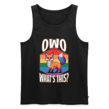 OwO What's This? - Männer Premium Bio Tank Top - Schwarz - Vorne - AI Model Male 178 light (178cm)