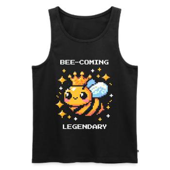 Buzzing to the legend | Bees &amp; Beekeepers - Men's Premium Organic Tank Top - black - Front - AI Model Male 178 light (178cm)