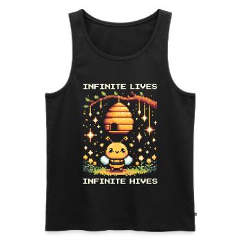 Endlose Leben – endlose Bienenstöcke | Imker - Männer Premium Bio Tank Top - Schwarz - Vorne - AI Model Male 178 light (178cm)