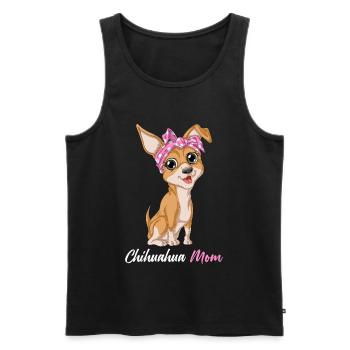 Funny Chihuahua Mom Pet Art Perfect Mother’s Day - Men's Premium Organic Tank Top - black - Front - Michal (187cm)