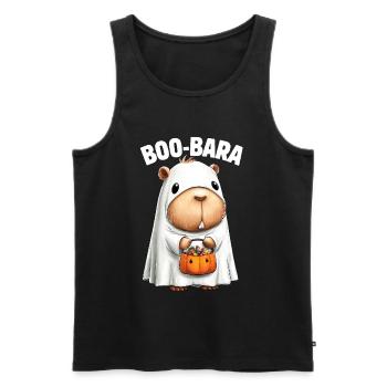Capybara in Halloween costume - Men's Premium Organic Tank Top - black - Front - AI Model Male 178 light (178cm)